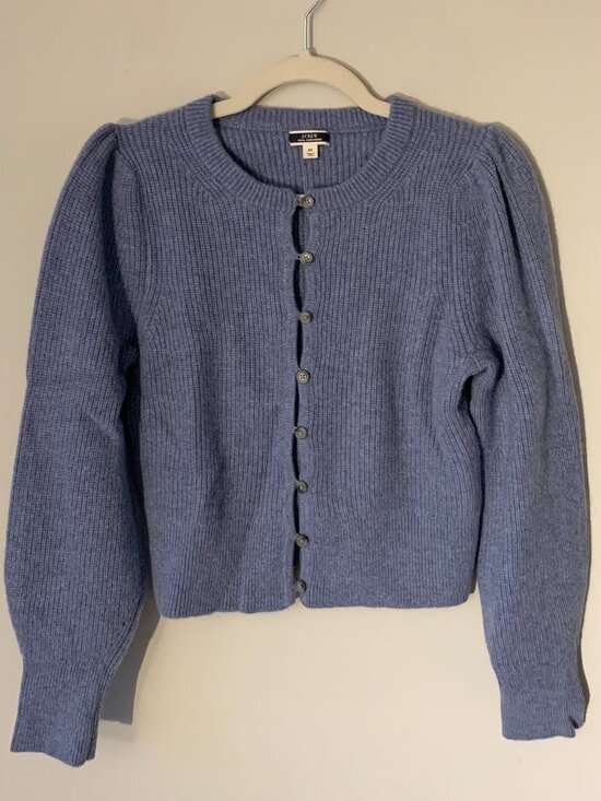 J. Crew Sweaters - JCrew Cashmere puff-sleeve cardigan sweater
